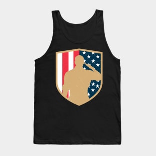 American Flag Soldier T-Shirt Tank Top